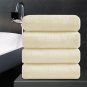 4 Piece Oversized Bath Sheet Towels (35 X 70 In,Cream) 700 GSM Ultra Soft Bath T