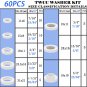 TWCC 60 PCS Water Hose Silicone Gasket Assortment Kit VMQ Silicone Washer Food G