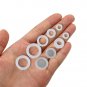 TWCC 60 PCS Water Hose Silicone Gasket Assortment Kit VMQ Silicone Washer Food G