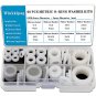 TWCC 60 PCS Water Hose Silicone Gasket Assortment Kit VMQ Silicone Washer Food G