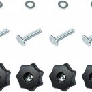 71484 T-Track Knob Kit W/ 7 Star Threaded 1/4-20 Knobs, Bolts and Washers for Wo