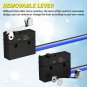 Micro Switch with Lever Waterproof IP67 Sealed Roller Lever Limit Switch SPDT 3