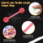 100Pcs 14G Acrylic Tongue Rings, Multi Color Assortment Flexible Tongue Rings Ba