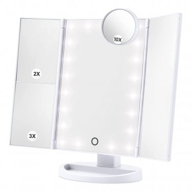 Lighted Makeup Mirror,  Vanity Mirror with Lights, Magnifying Mirror-1X/2X/3X,Li