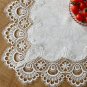 Cream White Small Square Lace Tablecloth for Wedding Party Home and Kitchen