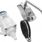 TMC Marine Electric Galley Water Pump Kit with Faucet for Boats, Rvs and Trailer