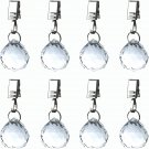 Hillspring Crystal Glass Tablecloth Weights, Decorative Clear Curtain Weights wi