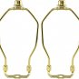 2Pcs Octagonal Lamp Shade Harp Holder 7" Heavy Duty Horn Frame Gold Lamp Shade B