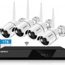 [Audio Wifi Kit]  2K HD Wireless Security Camera System 1TB Hard Disk, 8CH NVR (