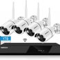 [Audio Wifi Kit]  2K HD Wireless Security Camera System 1TB Hard Disk, 8CH NVR (
