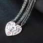 3Pcs Mother Daughter Necklace Set, Big Sis Lil Sis Mom Jewelry Gift Heart Neckla