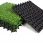Artificial Grass Interlocking Turf, 4 Packs 12"X12" Faux Grass Deck for Indoor O