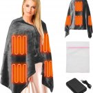 USB Heated Blanket,With 10000Mah Power Bank,Cordless Portable Wearable Electric
