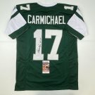 Autographed/Signed Harold Carmichael HOF 20 Philadelphia Green Football Jersey J