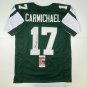 Autographed/Signed Harold Carmichael HOF 20 Philadelphia Green Football Jersey J