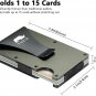 Wallet for Men, Slim Metal Wallet with Money Clip, Wallet for Men, Credit Card H