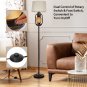 Farmhouse Floor Lamp with Night Light, Rustic Standing Lamps for Living Room, Be