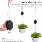 2 Pack Plant Pulley Hanger, Retractable Plant Hanger Hooks Heavy Duty Easy to Ra