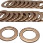 3/8" 10Mm ID Copper Crush Washers M10 Brake Hose Spacer Flat 14Mm-Od 10Mm-Id Fit