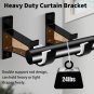 Curtain Rod Bracket, Heavy Duty Curtain Rod Holders Single Decorative Rod Hooks