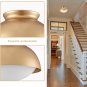 Gold Semi Flush Mount Ceiling Light Vintage Close to Ceiling Light Fixture with