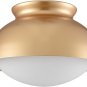 Gold Semi Flush Mount Ceiling Light Vintage Close to Ceiling Light Fixture with