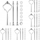 3 Tier Cake Stand Hardware Tiered Tray Hardware, 6 Sets Cake Stand Fittings Hard