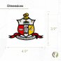 Kappa Alpha Psi Fraternity 5 Inch Embroidered Appliqu&Atilde;&copy; Crest Patch Sew or Iron o
