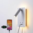 MOLUOLA LED Wall Lamp Wall Mounted Reading Lights, Adjustable Headboard Plug in