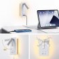 MOLUOLA LED Wall Lamp Wall Mounted Reading Lights, Adjustable Headboard Plug in