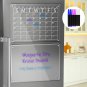 Acrylic Magnetic Dry Erase Board and Calendar for Fridge, Clear Set of 2 Dry Era