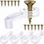 50 Pack Glass Retainer Clips Kit, Cabinet Glass Clips 4 Mm Glass Clip with Screw