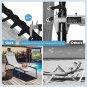 Lounge Chairs for Outside, Extra High Folding Beach Tanning Lounger with 4-Level