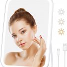 Makeup Mirror with Lights, 8.6"X6.1" Rechargeable Travel Vanity Mirror with Stan