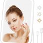 Makeup Mirror with Lights, 8.6"X6.1" Rechargeable Travel Vanity Mirror with Stan