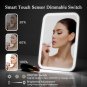 Makeup Mirror with Lights, 8.6"X6.1" Rechargeable Travel Vanity Mirror with Stan