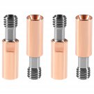 4Pcs Heatbreak 4.1 Bore Titanium Alloy and Copper Throat Nozzle for Ender 3 V2,E