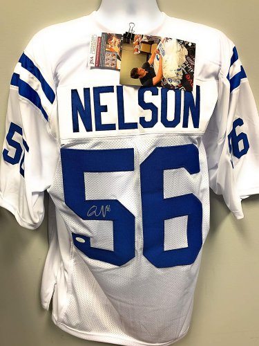 Quenton Nelson Indianapolis Colts Signed Autograph Custom Jersey White JSA Witne