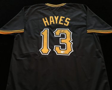 Ke'Bryan Hayes Signed Autographed Black Baseball Jersey Beckett COA - Size XL