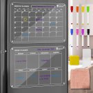 Magnetic Acrylic Calendar for Fridge - 12"X16" Monthly & Weekly Calendar Plannin