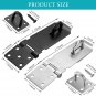 2 Pack Door Locks Hasp Latch, 304 Stainless Steel Padlock Hasp Latch Lock, 4 Inc