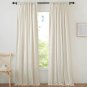 Thick Natural Linen Curtains for Bedroom, Pinch Pleated Thick Linen Blend Drapes