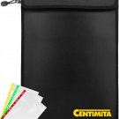 Fireproof Document Bag Waterproof Safe Folder - 2000℉ Money Bag with Zipper and