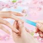 12 Pack Glass Nail Files with Case Crystal Glass Fingernail Files Double Sided G
