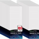 Window Fly Traps for Indoors, 80 Pack Clear Fly Paper Sticky Fly Strips for Home