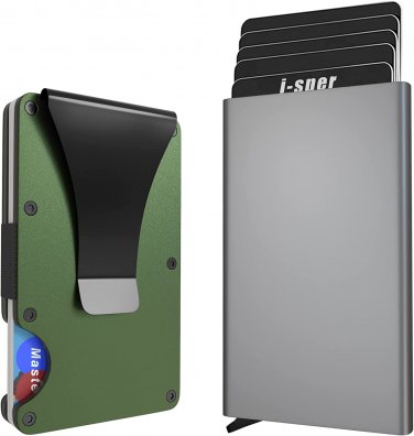2 Pack Wallet for Men, Credit Card Holder Blocking Tec,1 Pack Pop up Wallet (Gra