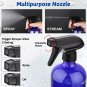 16Oz Cobalt Blue Glass Spray Bottles with Measurements - Empty Reusable Refillab