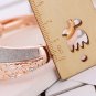 Rose gold flower ladies bracelet watch