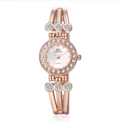 Alloy watch creative hollow girl table