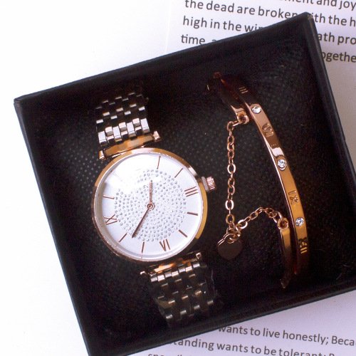 Wrist Watches  Watch Set Wechat Ladies Two-Piece Set